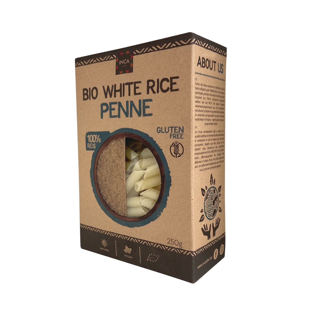 IncaLife Bio penne de riz blanc